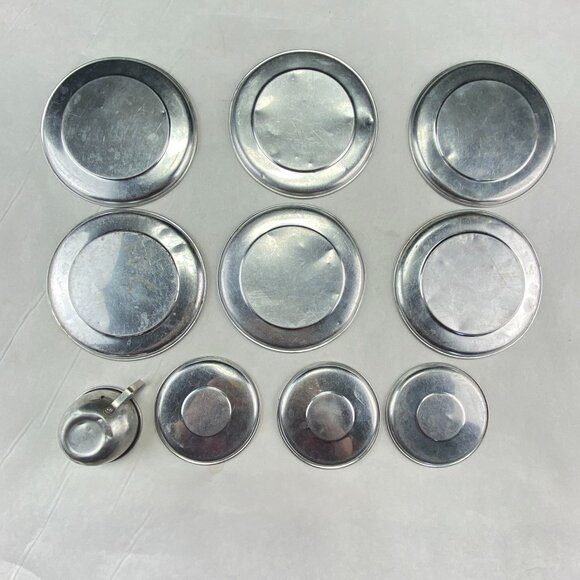 Vintage Little Bo Peep Pretend Play Aluminum Dishes - Picture 6 of 11